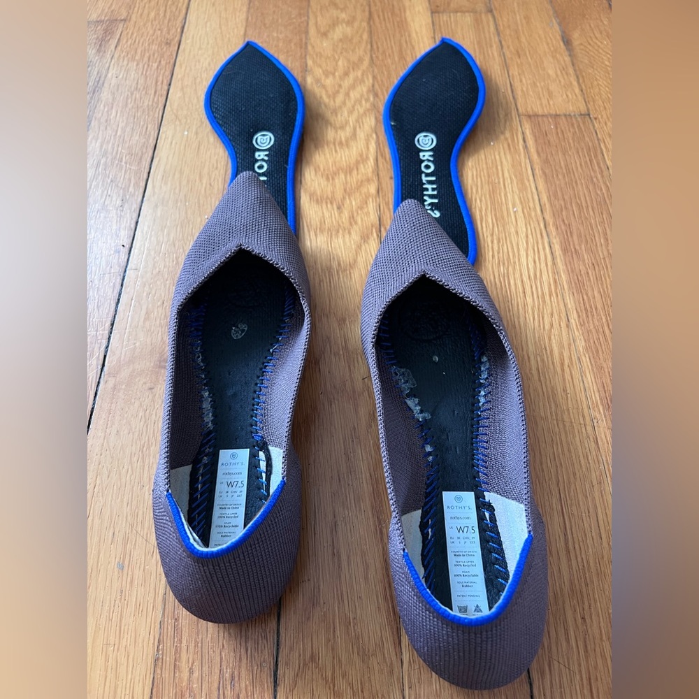 Rothy’s The Point Mink Flat Shoes US 7.5 EU 38 - Picture 9 of 11